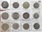 12 World Coins, 1777-1980, 10 Countries, 8 Silver, No Repeat