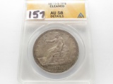Trade $ 1875S ANACS AU58 details cleaned