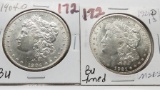 2 Morgan $: 1904-O BU, 1921D BU toned
