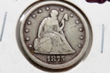 Seated Liberty Twenty Cent 1875-S Fine (Scratches on both sides)