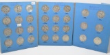 Whitman Walking Liberty Half $, 1937-1947D, 30 Coins, avg G-F (45D EF), Most mm unchecked by us