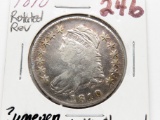 Capped Bust Half $ 1810 ?uneven strike/VF cleaned