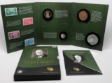 2014 FDR Coin & Chronicles Set ($1 Presidential PF, PF Dime, Silver & Bronze Medals)