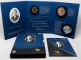 2016 Reagan Coin & Chronicles Set ($1 Presidential Rev PF, Silver Eagle, Bronze Medal)