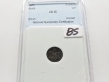 Silver Three Cent 1860 NNC AU