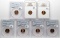 7 Certified Lincoln Cents; 1966 PCGS MS67RD SMS; 67 NGC MS68RD SMS; 74 NGC PF69 RD UC; 73-S + 84-S +
