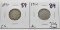 2 Liberty V Nickels: 1897 EF, 1900 AU ?lightly cleaned