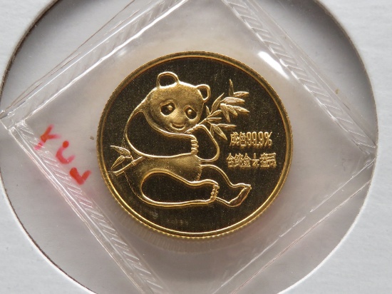 China 1982 Gold 1/4 oz Panda 25 Yuan Original Mint Sealed BU