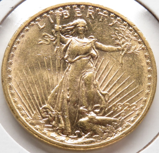 Saint-Gaudens $20 Gold Double Eagle 1922 BU