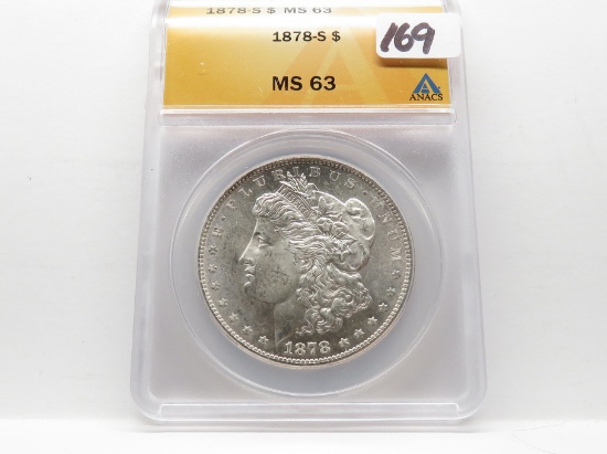 Morgan $ 1878-S ANACS MS63