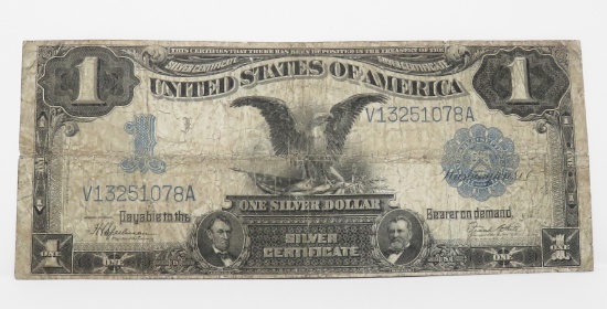 $1 Silver Certificate 1899 "Black Eagle", FR236, SN V13251078A, VG