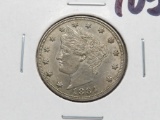 Liberty V Nickel 1884 Unc
