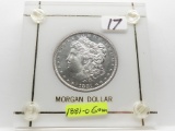 Morgan $ 1881-O Gem BU (In Capital plastic holder) NICE