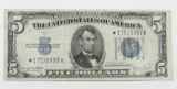$5 Silver Certificate 1934D STAR, SN *17530997A, VF