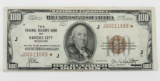$100 FRBN 1929 KC STAR, SN J00011888*, VF+ RARE