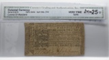 1774 Colonial Currency Half $ Maryland Colony, Serial # 5076, CGA VF25 splits