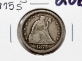 Seated Liberty Twenty Cent 1875S Fine