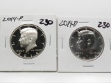 2 Kennedy Half $ 2014-P & 2014-D (From the 50th anniversary set) NICE