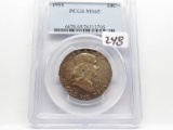 Franklin Half $ 1955 PCGS  MS65 (Nicely toned)