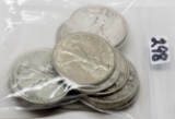 Silver 20 Walking Liberty Half $, 5 each: 1941, 42, 45, 46