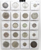 20 Different Silver World Coins, 4.1oz, 16 Countries, 1915-1970