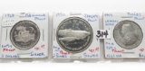 3 Silver World Proof Coins, 1.53oz Silver: Anguilla, Jersey, Turkey