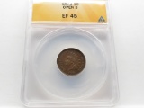 Indian Cent 1873 Open 3 ANACS EF45