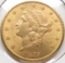 Liberty Head Gold $20 Double Eagle 1893-S BU