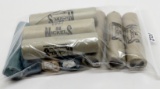 10 Rolls Unc/BU Jefferson Nickels marked: 1953D, 56, 57, 58D, 59, 60, 60D, 61D, 62, 63