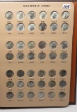 Dansco Roosevelt Dime Album, 1946-2005, , 102 BU Coins (48 Silver). Beautiful Set