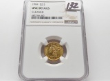 Indian Head Gold $2 1/2 1904 NGC UNC Details Cleaned