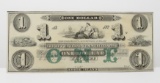 $1 Obsolete Unused Note New England Commercial Bank 1800's Newport RI, CU light stain
