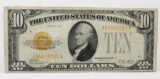 $10 Gold Certificate 1929, SN A94559732A, VF rev darker area