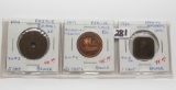 3 Different Better Date Bronze World Coins: 1941 Faeroe Islands 5 Ore; 1977 Keeling Cocos 50c; 1920