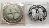 2 World Silver PF: 1974 Iceland 1000 Kronur KM21; 988-1988 Ukraine Christianity Medal