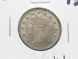 Liberty V Nickel 1883 no cents BU light toning