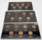 3-1982 Lincoln Cent Type Cards, 7 Coins Each  Unc-BU