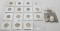 53 Jefferson Nickels: 14 in 2x2's Unc & PF 1940D-87D, 1 repeat; 39 assorted