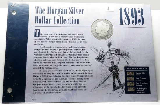 Morgan $ 1893-O in display card