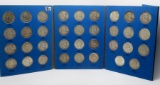 Franklin Half $ Whitman Album, 1948-1963 complete, 35 Coins, avg circ, MM unchecked