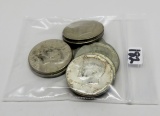 9 Silver Kennedy Half $ circ: 2-90%, 7-40%