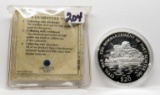 Civil War Commemorative ,999 Silver Round, Liberia $20