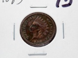 Indian Cent 1908S VF cleaned, better date
