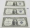 3-$1 Silver Certificates 1935D consecutive SN W49485888F-890F, CH CU