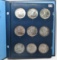 Whitman Classic American Silver Eagle Album 18 Coins, 1986-03, Unc-BU, some album toning