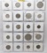 20 Silver World Coins, 20 Countries, no repeat, 1909-1965