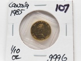 $5 Gold Canada 1985 1/10 oz. .999G