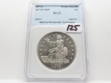Trade $ 1875-S NNC Mint State One chop mark