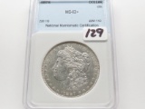 Morgan $ 1887/6 NNC Mint State+ (Scarce overdate)