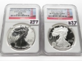 American Silver Eagle set 2012-S NGC PF70 Reverse Proof & Ultra Cameo Early Release  PERFECT
